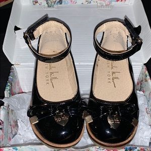 NICOLE MILLER NY BLACK BOW FLAT DRESS SHOE